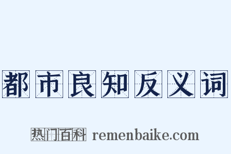 都市良知反义词是什么意思的图片